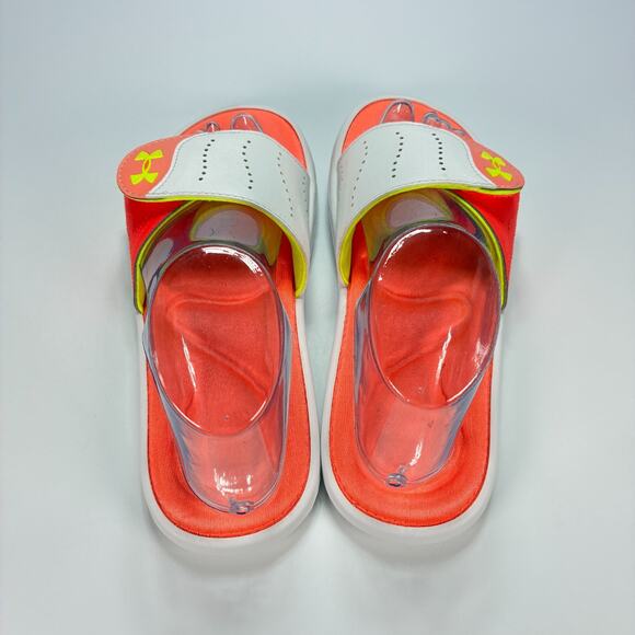 Under Armour Ignite IX Orange Lightweight Slide Sandal 3022717-111 Womens Size 8 - Picture 6 of 8